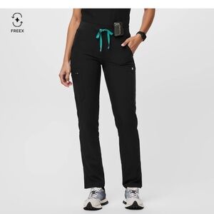Figs Womens Black FreeX Lined Yola High Waisted Skinny Scrub Pants Large